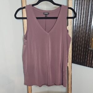 Express Women's Dusty Rose V-Neck Casual Top Blouse